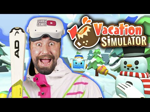 Видео: Я СЪЕХАЛ НА ЛЫЖАХ С ВИРТУАЛЬНЫХ ГОР в Vacation Simulator VR! / Часть 2 /
