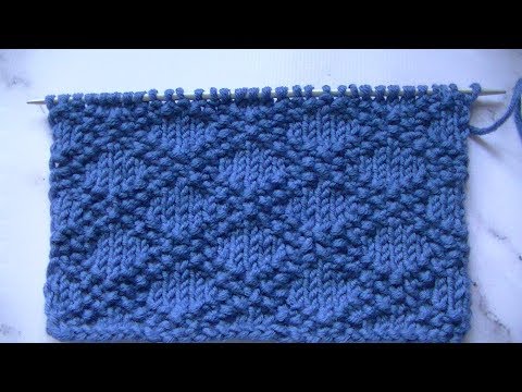 Видео: Вяжем  узор "Парча" спицами.