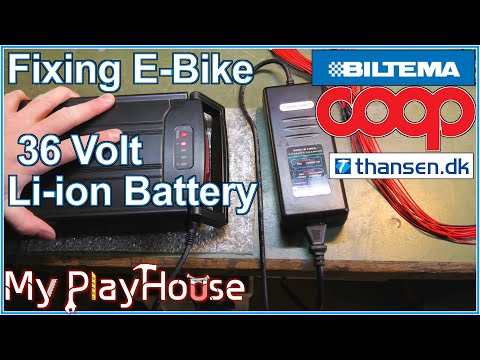 Видео: Ремонт аккумулятора электровелосипеда 36 В от Biltema, Coop & T-Hansen - 1118