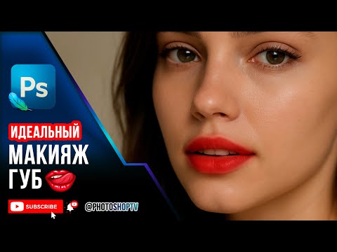 Видео: Photoshop вместо помады | Реалистичный макияж губ | Фотошоп ТВ