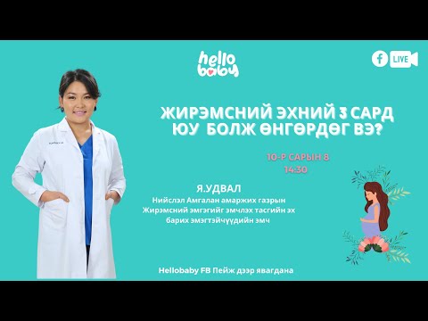 Видео: Жирэмсний эхний 3сард юу болдог вэ? - Я.Удвал