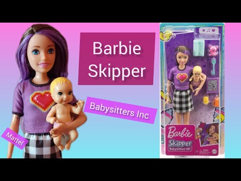 Видео: Распаковка куклы Barbie Няня Скиппер, малыш и аксессуары (Skipper Babysitters Mattel)