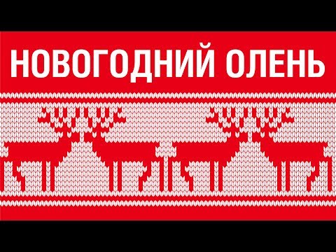 Видео: ОРНАМЕНТ: Новогодний олень. Вязаный рисунок. Порисуем вместе?