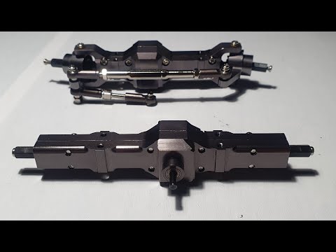 Видео: Металлические мосты для WPL. 1/16 масштаб. мосты для газ 66