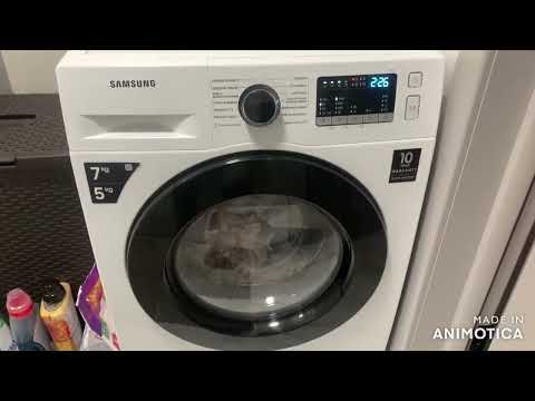 Видео: Стиральная машина Samsung WD70T4047CE Программа: Гипоаллергенная обработка паром