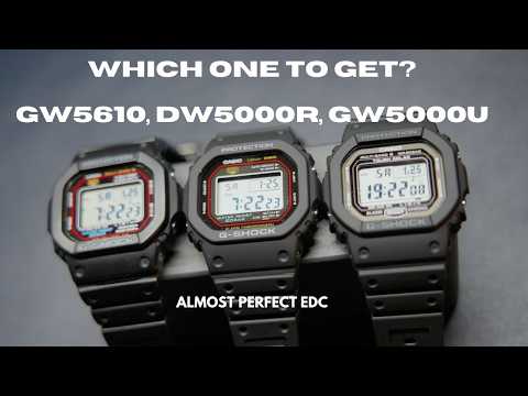 Видео: G Shock Square Trifecta — сравнение DW5000R, GW5000U, GWM5610 — часы EDC