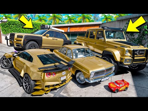 Видео: УГНАЛ КУЧУ ЗОЛОТЫХ ЧИТ ТАЧЕК И ОГРОМНЫЙ МОНСТР ТРАК У МАЖОРА ЗА 180 СЕК! БИТВА ВОРОВ В ГТА 5 ОНЛАЙН!