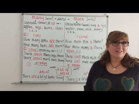 Видео: Английский для начинающих. Употребление слов Much,Many,A lot of. Исчис-мые и неисчис-мые сущ.