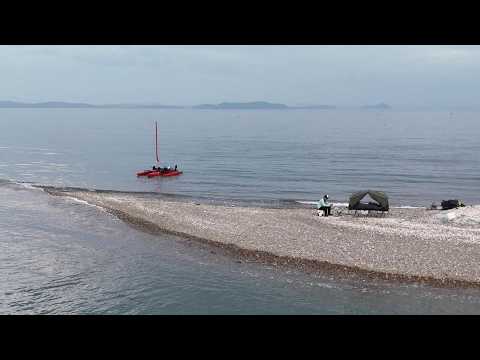 Видео: Два дня в одиночестве на необитаемом острове на каяке...⛵🎣🧭 #каякингрыбалкакемпинг☔😱