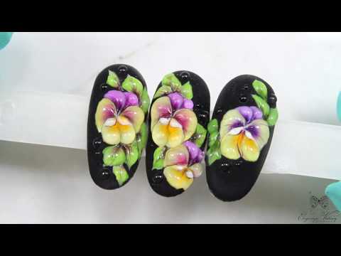 Видео: Стеклянная роспись с китайкой/ Яркий дизайн ногтей