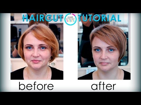 Видео: haircut female asymmetric tutorial (женская асимметричная стрижка)