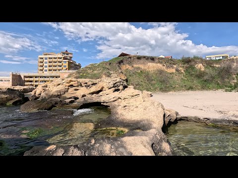 Видео: Утренняя прогулка по берегу Чёрного моря с.Равда, Болгария /Ravda, Bulgaria