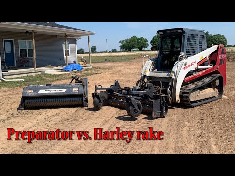 Видео: Преображение двора и сравнение подготовительного устройства с граблями Harley
