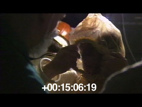 Видео: Установка датчиков под днищем реактора ЧАЭС. 1986.06