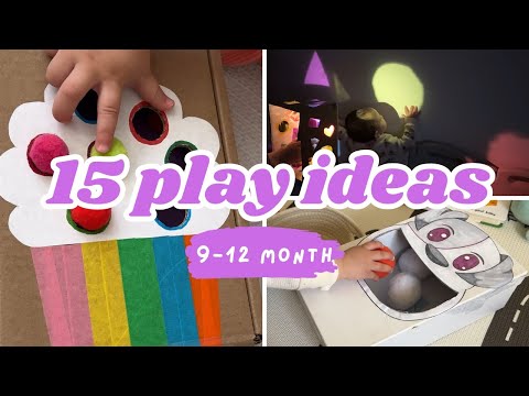 Видео: 15 недорогих и веселых игр для детей 9–12 месяцев (без экранного времени)