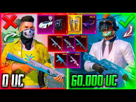 Видео: $60 000 UC! ЭТО ЛУЧШАЯ ПРОКАЧКА АККАУНТА В PUBG MOBILE! ПРОКАЧАЛ M416 ЛЕДНИК, АКМ, ЮМП ПУБГ МОБАЙЛ