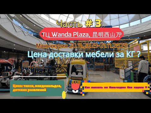 Видео: Маньчжурия 20.11.2023, ТЦ Wanda Plaza, детские развлечения, макдональд, цена доставки мебели за КГ