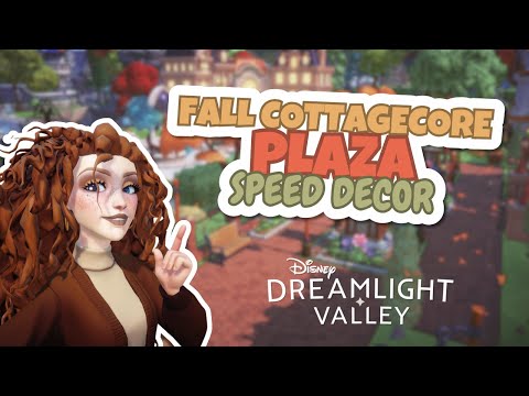 Видео: Уютная осенняя площадь 🍁 | Осенний декор в стиле Cottagecore 🍂 | Disney Dreamlight Valley