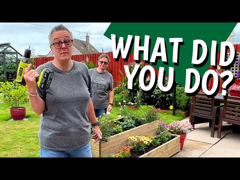 Видео: Сад преобразился, и чеснок собран | сборка деревянной кашпо