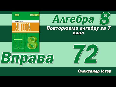 Видео: Істер Вправа 72. Алгебра 8 клас