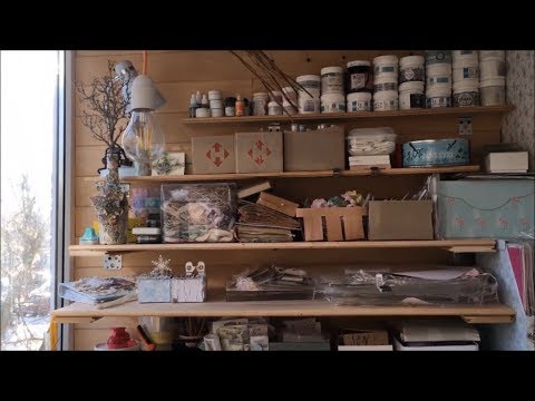Видео: Мой творческий уголок // Как балкон превратить в мастерскую // Мои запасы 7 лет скрапа