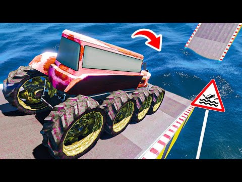 Видео: ВОСЬМИКОЛЁСНЫЙ ТРАКТОР vs БОЛЬШАЯ ЛУЖА в ГТА 5!