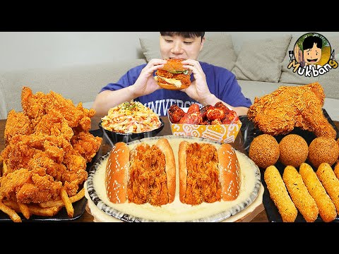Видео: ASMR MUKBANG | Хрустящая жареная курица, Чизбургер, сырная палочка рецепт ! принимать пищу