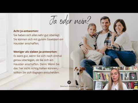 Видео: Животно вкъщи JA oder NEIN / Запитване на НЕМСКИ ЕЗИК Б1🇩🇪 | Deutsch Academy