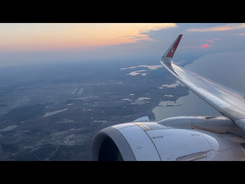 Видео: Turkish Airlines • A321-271NX • TC-LTG • Невероятно тихий взлет из Стамбула на закате