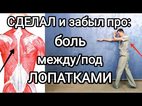 Видео: Боль между/под ЛОПАТКАМИ !? Сделал и улучшилась осанка, не могу больше сутулится