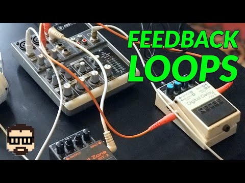 Видео: Циклы обратной связи с микшером и двумя педалями (Mackie 402-VLZ3, Boss DD-6 и MT-2) | Саймон Хат...