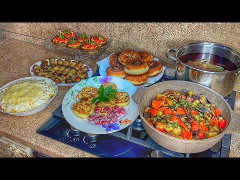 Видео: ОБЕД-УЖИН НА 2-3 ДНЯ. 😻СОЧНЫЕ БЕЛЯШИ. ЖАРКОЕ С МЯСОМ И ОВОЩАМИ. САЛАТ, ЗАКУСКИ , КОМПОТ