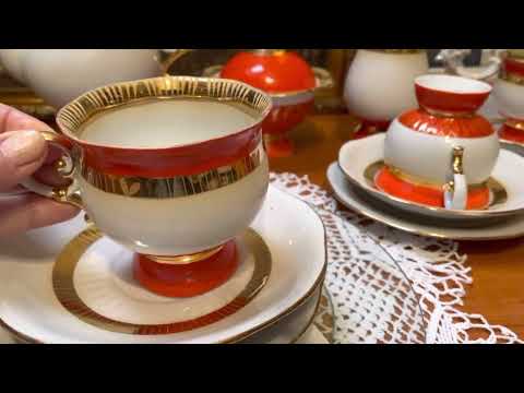 Видео: Полтавський фарфоровий завод. Рідкісний чайний сервіз.
