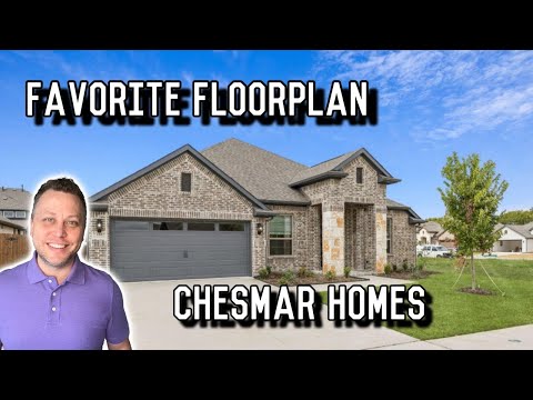 Видео: Планировки этажей Princeton от Chesmar Homes в Ваксахачи, Техас