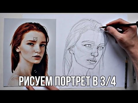 Видео: Как Нарисовать Портрет в 3/4
