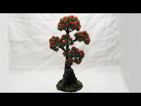 Видео: Дерево из бисера. Бонсай из бисера/Bead tree. beaded bonsai