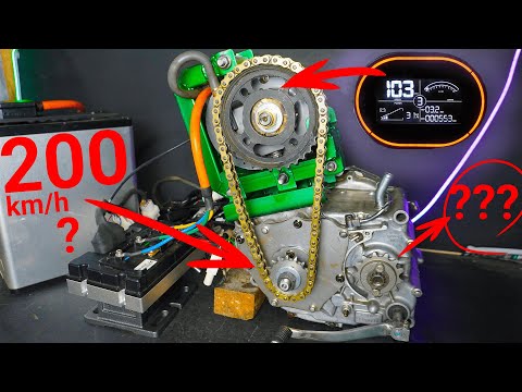 Видео: Как повторно использовать коробку передач и адаптировать электродвигатель на 72 В