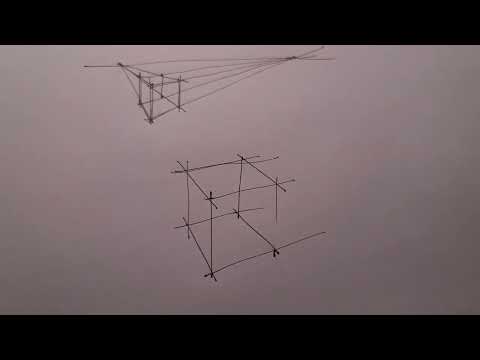 Видео: Как нарисовать кубик в перспективе без точек схода. Разбор ошибок в описании.