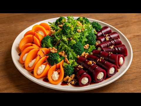 Видео: Осенний салат мечты 🥗🍁 — тыква 🎃, свёкла 💜 и творожный сыр 🧡