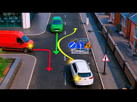 Видео: Кому должен уступить дорогу водитль белого авто?