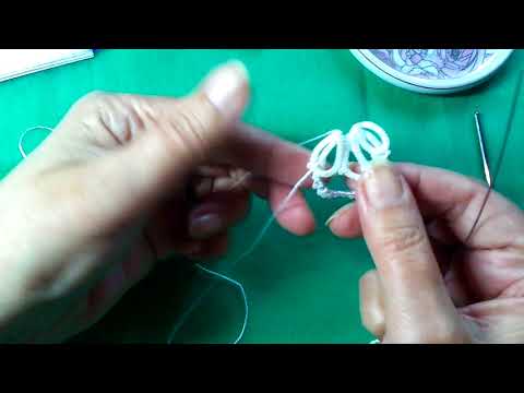 Видео: Фриволите иглой. Серьги с бисером (часть 2). МК