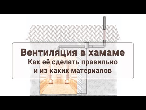 Видео: Вентиляция в хамаме. Как её правильно сделать и из каких материалов.