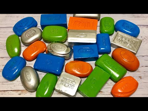 Видео: ASMR Soap/ cutting dry paint soap/ резка сухого крашенного мыла