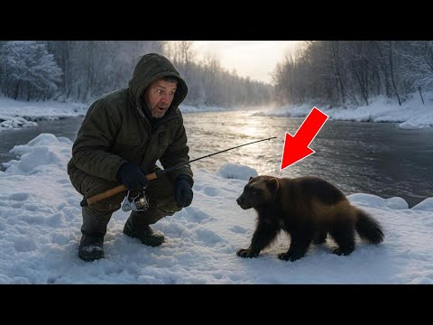 Видео: К рыбаку вышла росомаха! Но то, ПОЧЕМУ она пришла, — шокирует..
