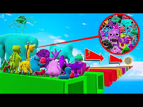 Видео: КАК ДАЛЕКО НОВЫЕ МОНСТРЫ САДА БАНБАН 3 СМОГУТ ПРОБЕЖАТЬ ПО СЛОМАННОЙ ДОРОГЕ В ГАРРИС МОД?