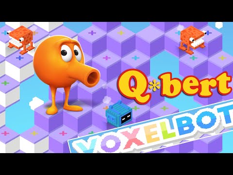 Видео: Игра Voxel Bot - новый Q*bert. Полноe прохождение, уровни с 1 по 60