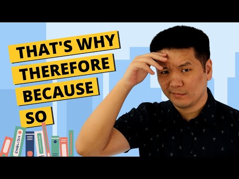Видео: Because, so, that's why, therefore - английские союзы для причины и следствия