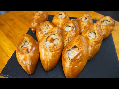 Видео: Расстегаи с рыбой - Рецепт вкуснейших пирогов с рыбой. Русская кухня