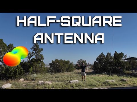 Видео: Полуквадратная антенна: 3,6 дБи и малый угол наклона