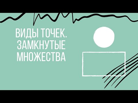 Видео: Виды точек, замкнутые множества